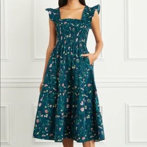 Hill House Home Ellie Nap Dress Moody Floral Poplin - Size S